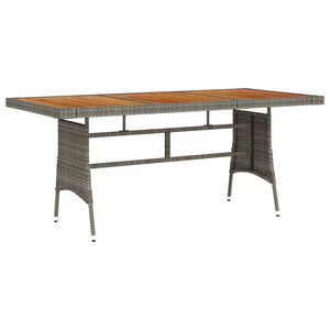 vidaXL Puutarhap&ouml;yt&auml; harmaa 160x70x72 cm polyrottinki ja akaasiapuu