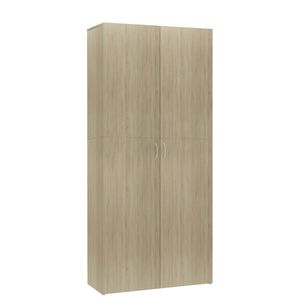 vidaXL Kenk&auml;kaappi Sonoma-tammi 80x35,5x180 cm tekninen puu
