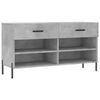 vidaXL Kenk&auml;penkki betoninharmaa 102x35x55 cm tekninen puu