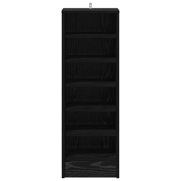 vidaXL Kenk&auml;kaappi hyllyll&auml; Musta tammi. 32 x 35 x 90 cm Tekninen puu