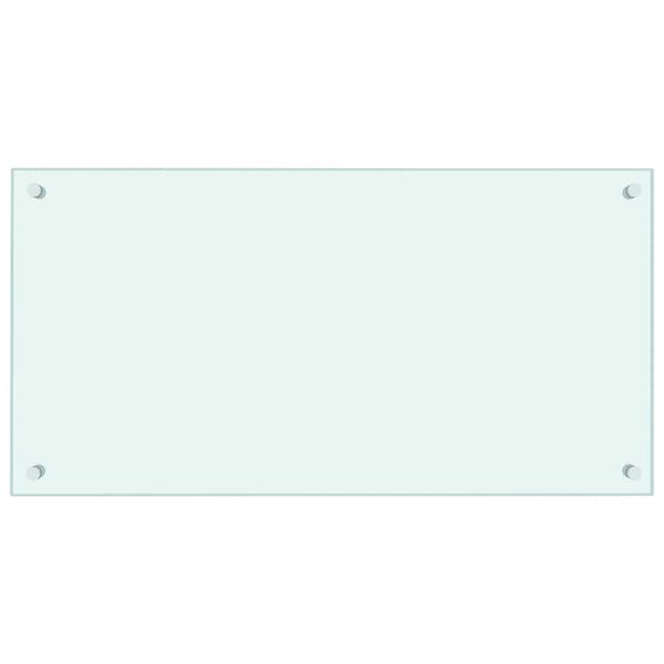 vidaXL Keittiön roiskesuojat 2 kpl valkoinen 80x40 cm karkaistu lasi