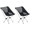 vidaXL Leirituolit 2 kpl taitettava + kantolaukku 54x50x65 cm alumiini