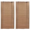 vidaXL Bambu rullaverhot 2kpl ruskea 120 x 220 cm