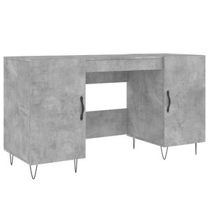 vidaXL Ty&ouml;p&ouml;yt&auml; betoninharmaa 140x50x75 cm tekninen puu
