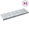 vidaXL Portaan askelma 5 kpl 60 x 18 x 2,5 cm Hopea Alumiini