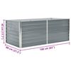 vidaXL Korotettu puutarhalaatikko 160x80x45 cm galvanoitu ter&auml;s harmaa