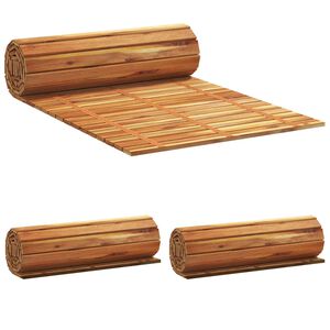 vidaXL Puutarhapolku 3 kpl Luonnollinen 200 x 50 cm Tihe&auml; akasiapuu
