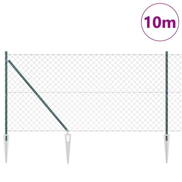 vidaXL Aitalatu Vihre&auml; 10 x 1,2 m (60 x 60 mm verkko) Ter&auml;s ja PVC