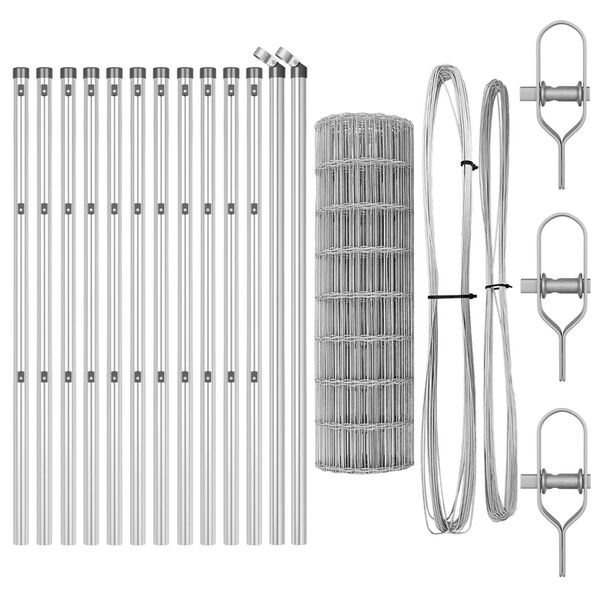 vidaXL Aita ja Tuki Hopea 0,6 x 25 m Ter&auml;s ja PVC