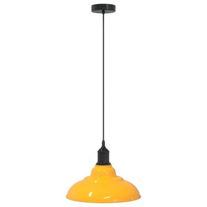 vidaXL Riippuvalaisin Korkeuss&auml;&auml;dett&auml;v&auml; E27 Kiilt&auml;v&auml; Keltainen &Oslash; 31 cm