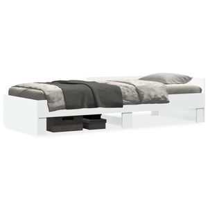 vidaXL S&auml;ngynrunko valkoinen 75x190 cm tekninen puu
