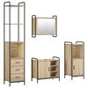 vidaXL Kylpyhuoneen kaappisetti 4 kpl Sonoma-tammi 40 x 36 x 200,5 cm