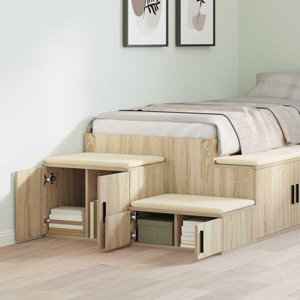 vidaXL S&auml;ilytyskaappi 2 pcs Sonoman tammi 108 x 41 x 40 cm