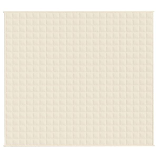 vidaXL Painopeitto vaalea kerma 200x225 cm 13 kg kangas