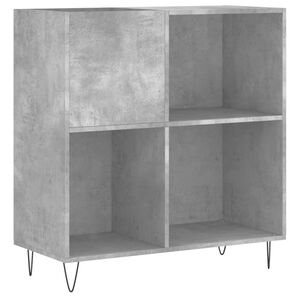 vidaXL LP-levyjen s&auml;ilytyskaappi betoninharmaa 84,5x38x89 cm puu