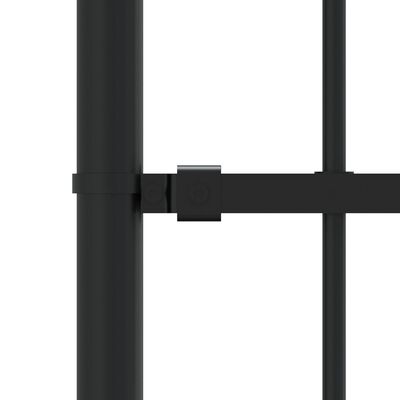 vidaXL Puutarha-aita keihäskärjillä musta 190 cm jauhemaalattu teräs