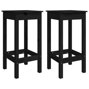 vidaXL Baarituolit 2 kpl musta 40x40x78 cm t&auml;ysi m&auml;nty