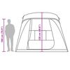 vidaXL Camping Teltta Porch Dome 5-hengen vihreä vedenpitävä