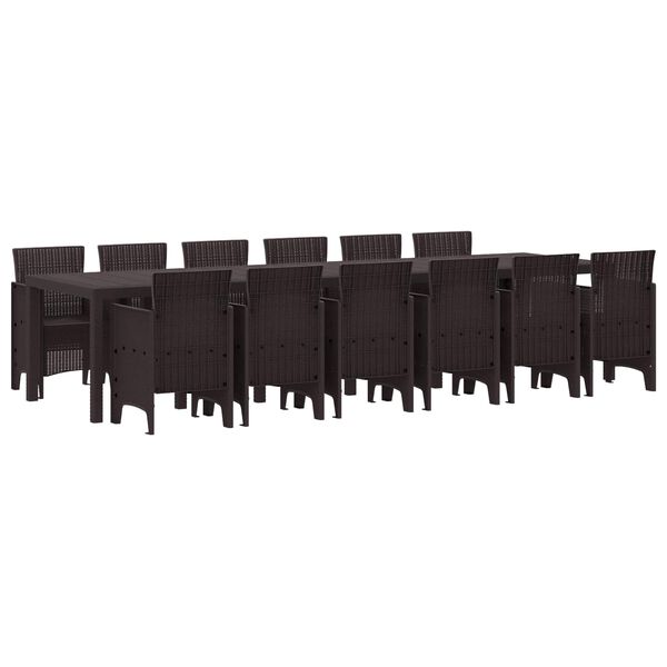 vidaXL Piharuokailu setti 13 pcs Ruskea Polt-kivenn&auml;isruoho