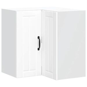 vidaXL Keitti&ouml;n sein&auml;kulmakaappi Lucca valkoinen suunniteltu puu