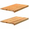 vidaXL ikkunalaudat 2 kpl vaaleanruskea 70x40x2 cm massiivipuutammea