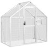 vidaXL Aviaario hopea 79x100x185 cm alumiini