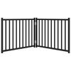 vidaXL Koiraportti kokoontaittuva 2 paneelia musta 160 cm t&auml;ysi kuusi