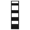 vidaXL Kirjahylly/tilanjakaja musta 41x35x125 cm t&auml;ysi m&auml;nty