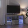 vidaXL Kulma LED TV -kaappi Betoni Harmaa 100 x 40 x 50 cm