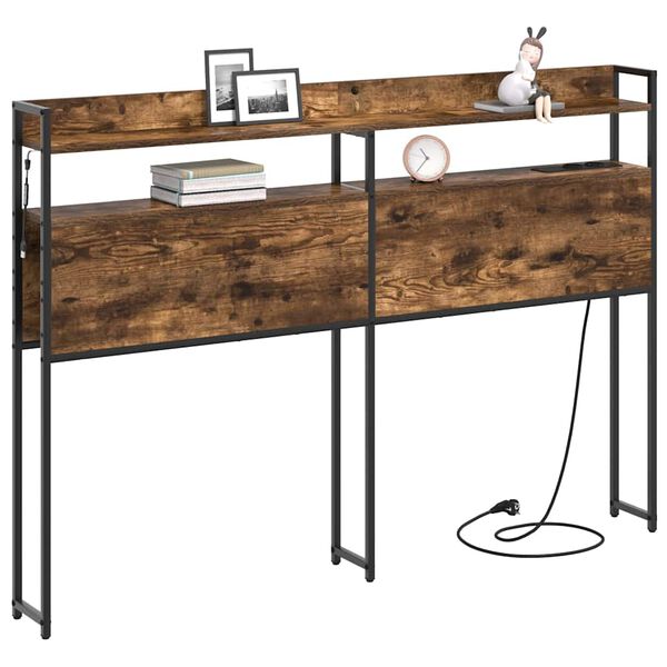 vidaXL S&auml;ilytysp&auml;&auml;ty hyllyll&auml; p&auml;&auml;tyll&auml; Savutammi 135 cm Tekninen puu