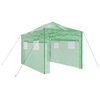 vidaXL Kasvihuone pop-up rakenteella Vihre&auml; 280 x 410 x 315 cm Rauta