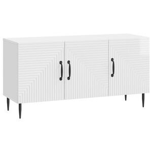 vidaXL TV-kaappi Korkeakiiltoinen valkoinen 99 x 34,5 x 50 cm