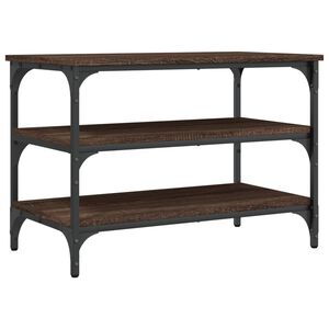 vidaXL Kenk&auml;penkki ruskea tammi 70x38,5x49 cm tekninen puu
