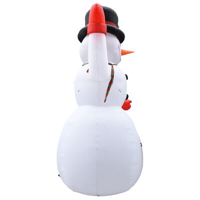 vidaXL Täytettävä lumiukko LED-valoilla joulukoriste IP44 300 cm