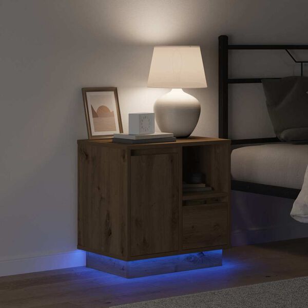 vidaXL Y&ouml;p&ouml;yt&auml;kaappi 2 pcs Artisan tammi 50 x 34,5 x 50 cm.