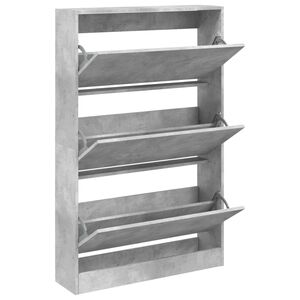 vidaXL Kenk&auml;kaappi betoninharmaa 80x21x125,5 cm tekninen puu