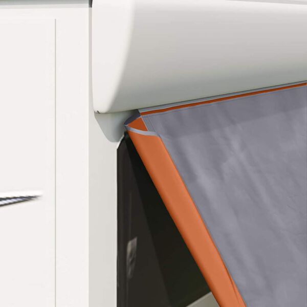 vidaXL Takaluukkuteltta Harmaa ja oranssi 190 x 150 x 185 cm taffeta