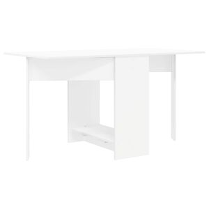 vidaXL Ruokailup&ouml;yt&auml; 138 x 70 x 73,5 cm Tekninen puu valkoinen