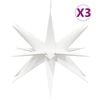 vidaXL Jouluvalo 3 LED-valoa taitettava valkoinen 57 cm