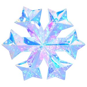 vidaXL Prismaattinen irisoiva LED-lumihiutale Moniv&auml;rinen &Oslash; 26 x 25 cm