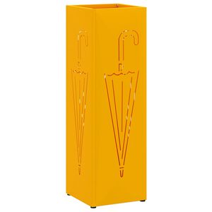 vidaXL Sateenvarjoteline Sinapinkeltainen 15,5 x 15,5 x 49 cm Ter&auml;s