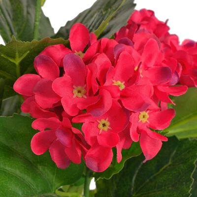 vidaXL Tekokukka ruukulla hortensia 60 cm punainen