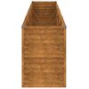 vidaXL Korotettu puutarhalaatikko 385x50x69 cm Corten-teräs