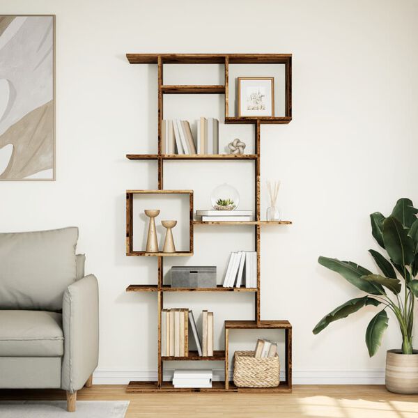 vidaXL Kirjahylly vanha puu 92x29x188 cm lastulevy