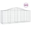 vidaXL Kaarevat kivikorit 25 kpl 200x50x80/100 cm galvanoitu rauta
