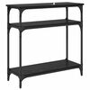 vidaXL Konsolipöytä hyllyllä Musta tammi. 75 x 29 x 75 cm Tekninen puu