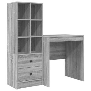 vidaXL P&ouml;yt&auml; Harmaa Sonoma 115,5 x 50 x 127 cm 2 kpl
