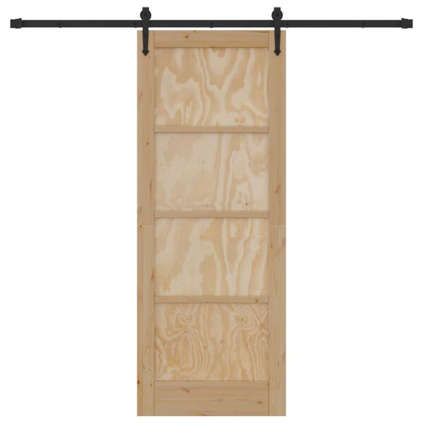 vidaXL Liukuovi ORKDAL Ruskea 78 x 202 cm Massiivinen mänty