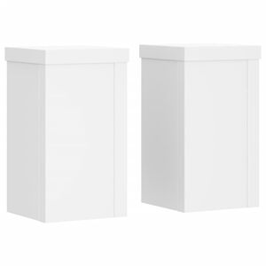 vidaXL Kasvitelineet 2 kpl valkoinen 10x10x18 cm tekninen puu