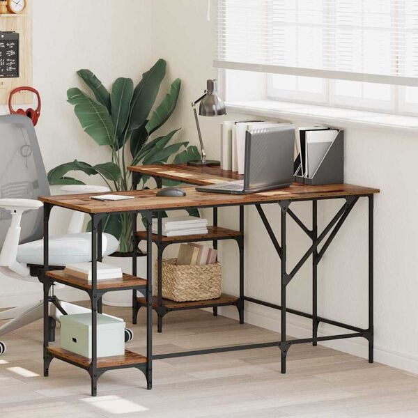 vidaXL P&ouml;yt&auml; Vanha Puu 139 x 139 x 75 cm Tekninen puu